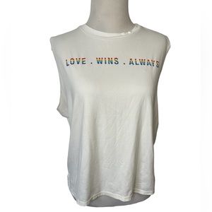 Good hYOUmans Pride Love Wins White Tank